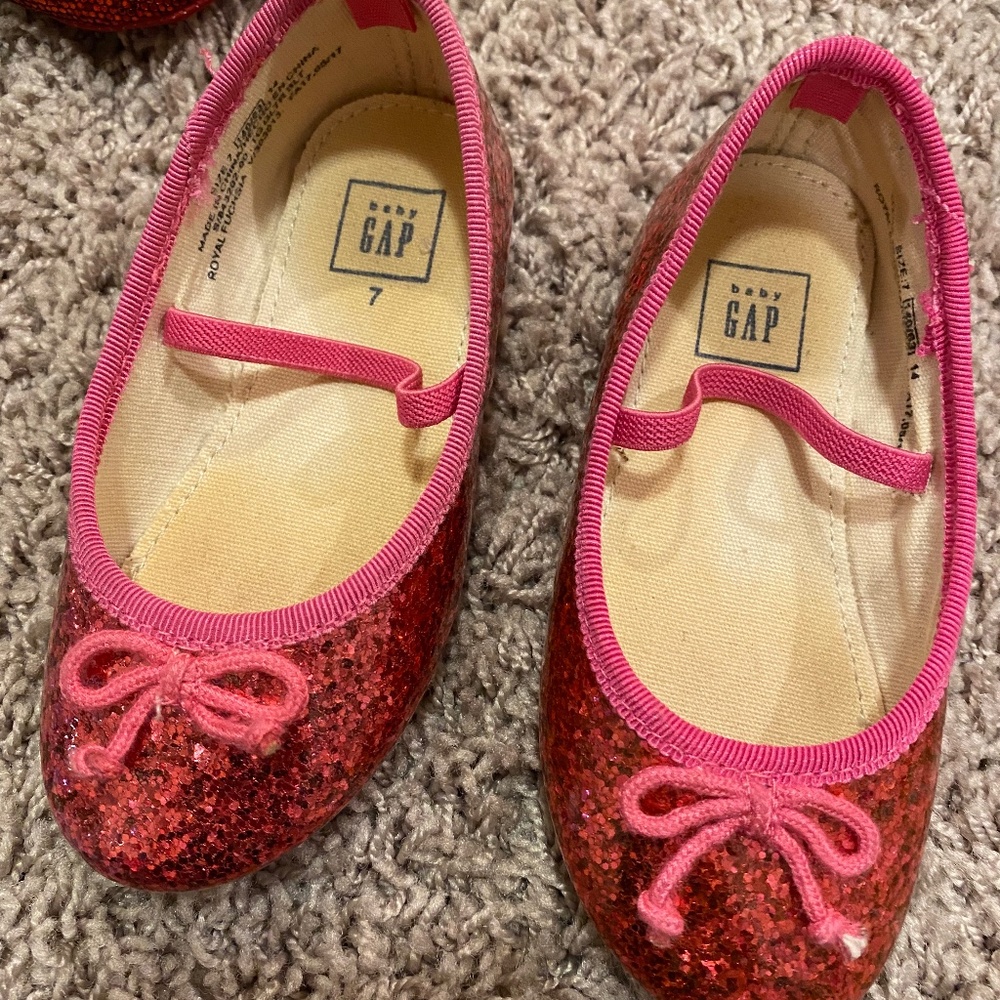 Gap toddler 7 pink sparkle ballet flat